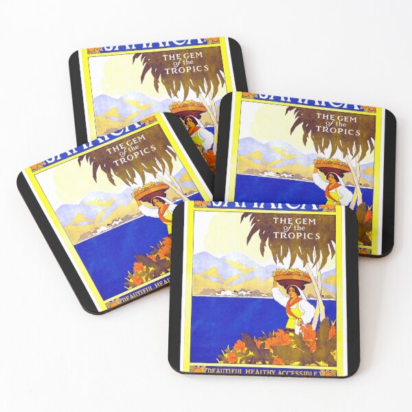 Item preview, Vintage Jamaica Travel Poster | Early 20th Century Art Deco | Tropical & Exotic Caribbean Decor | Bold Colors  Cultural Charm designed and sold by artofuniverse.