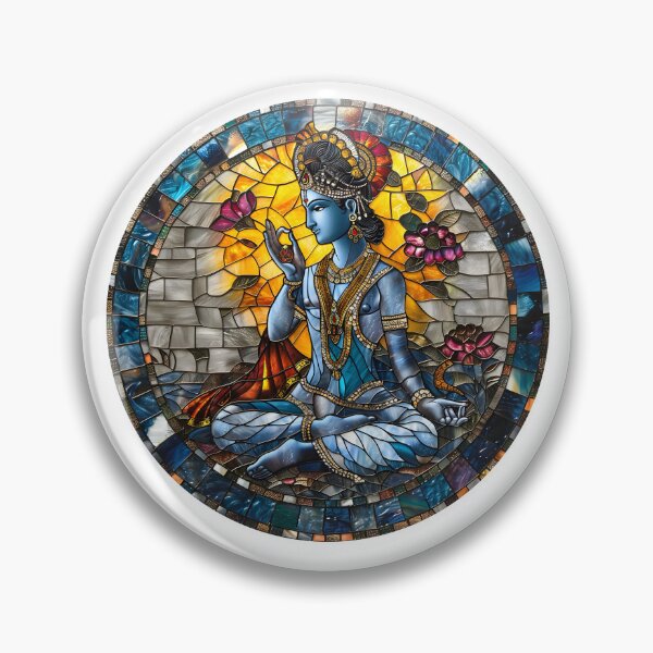 Item preview, Lord Rama Stained Glass Spiritual Art – Serenity, Virtue & Divine Strength designed and sold by Print88.