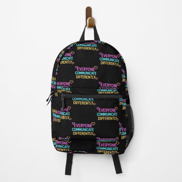 Item preview, Everyone Communicate Differently – Neon Heart Quote Design designed and sold by EuropeanPrints.