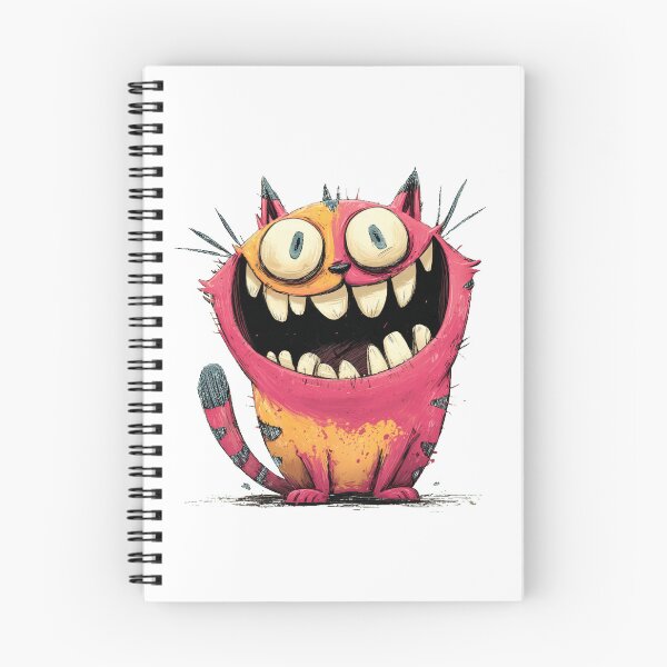 Aperçu de l'œuvre Chat mignon et effrayant, drôle et effrayant, motif Halloween créée et vendue par Inkspaced.
