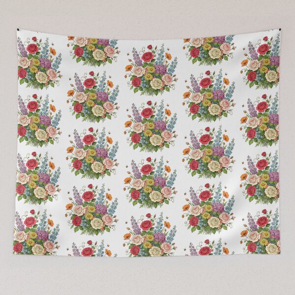 Item preview, Ramo botánico vintage: ilustración colorida de flores silvestres y rosas designed and sold by PAPIRO SIGLO XXI.