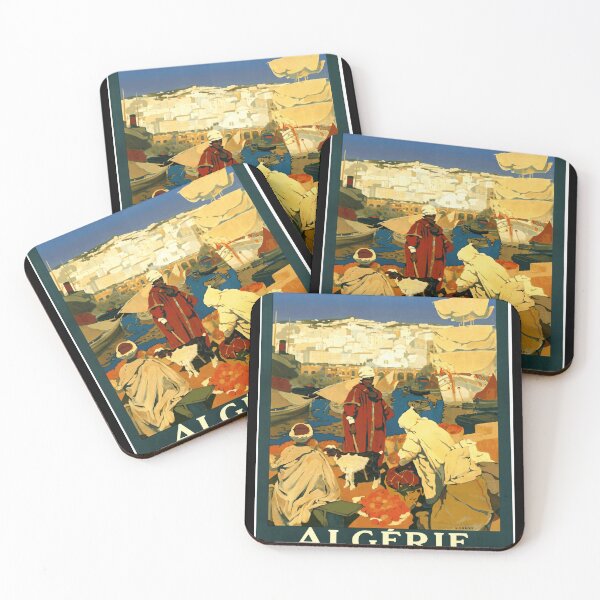 Item preview, Vintage Algeria Travel Poster | Art Deco Style | Early 20th Century | Vibrant Colors & Exotic Port Scene | PLM Railway designed and sold by artofuniverse.