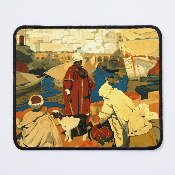 Item preview, Vintage Algeria Travel Poster | Art Deco Style | Early 20th Century | Vibrant Colors & Exotic Port Scene | PLM Railway designed and sold by artofuniverse.