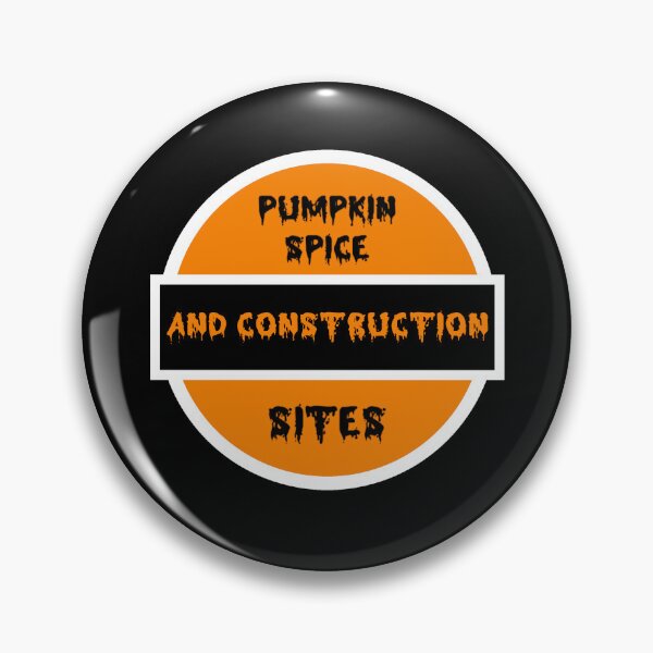 Item preview, Pumpkin Spice and Construction Sites Halloween Sticker designed and sold by imCaffein8ed.