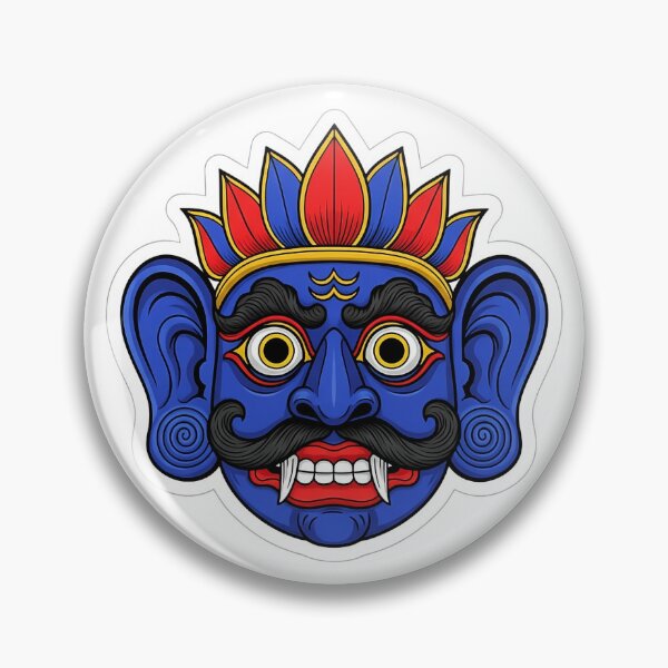 Item preview, Bihiri Sanniya Deafness Mask Sticker - 18 Sanni Yaka designed and sold by bloomling.
