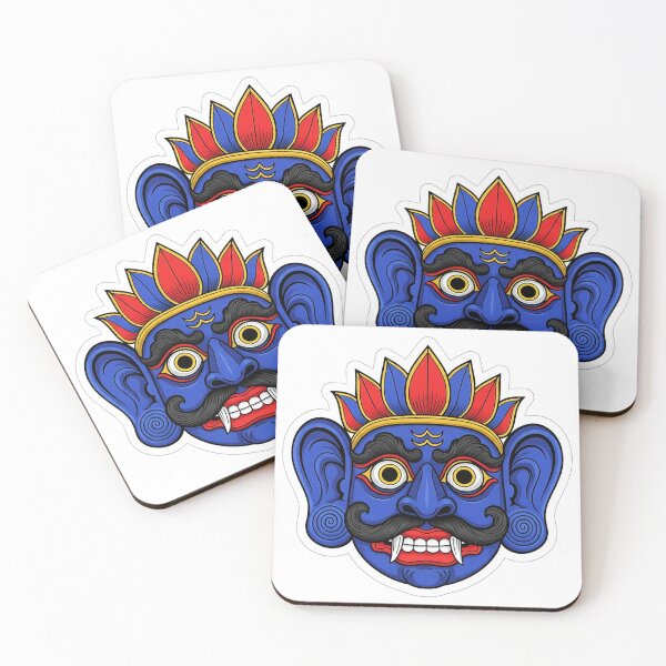 Item preview, Bihiri Sanniya Deafness Mask Sticker - 18 Sanni Yaka designed and sold by bloomling.