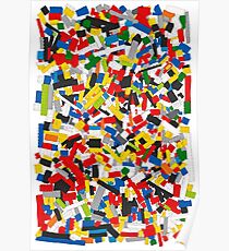 Viele bunte Spielzeug Bricks (Lego) Poster