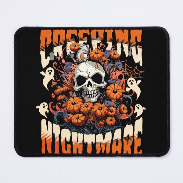 Item preview, Creeping Nightmare – Haunted Skull & Pumpkins designed and sold by SoulTreasures.