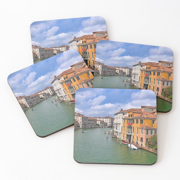 Item preview, Grand Canal with boats and colorful facades of old medieval houses in Venice, Italy. Venice is a popular tourist destination of Europe. designed and sold by goceris.