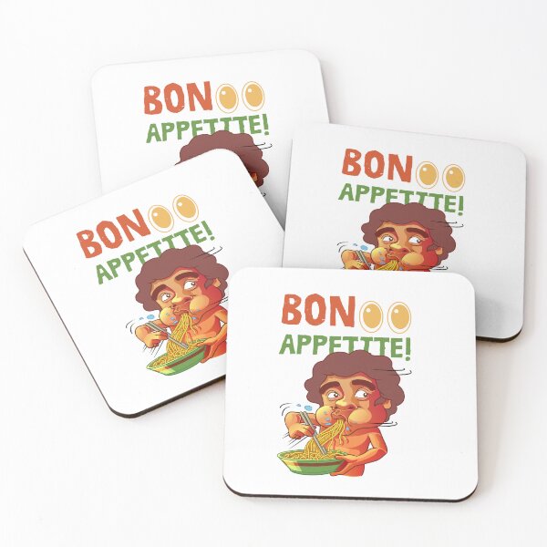 Item preview, BON APPETITE! Funny Spaghetti Eater Cartoon | Foodie Noodle Lover Illustration designed and sold by Colorful-Garden.