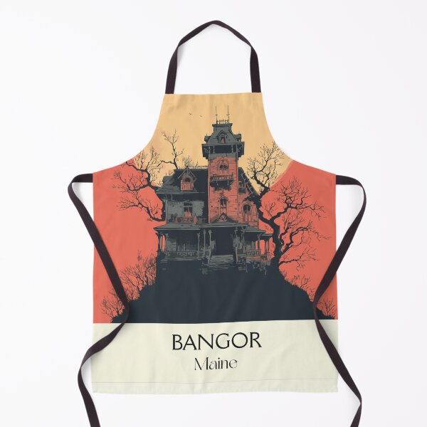Item preview, Bangor Maine Vintage Travel Art | American Horror Inspired Spooky Lighthouse designed and sold by TuncGK.
