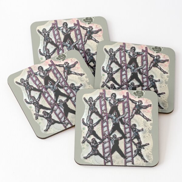 Item preview, Portrait of circus artists on two ladders designed and sold by marysfarbklecks.