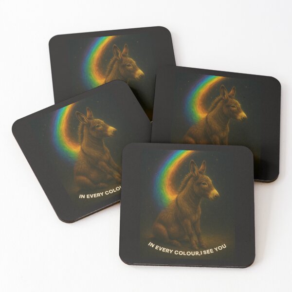 Item preview,  “Rainbow Patience – In Every Colour, I See You (Donkey)” designed and sold by GeoWild Designs.