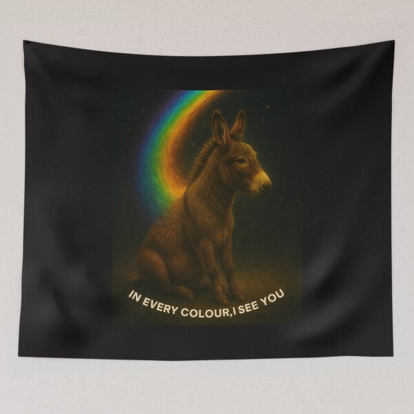 Item preview,  “Rainbow Patience – In Every Colour, I See You (Donkey)” designed and sold by GeoWild Designs.