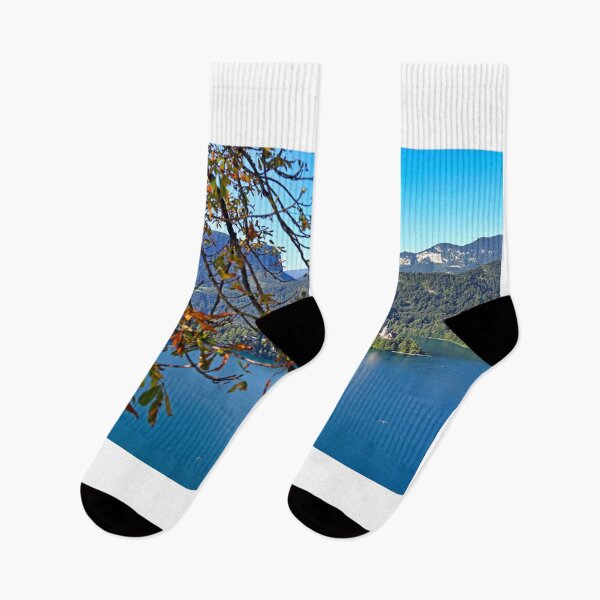 Item preview, Pilgrimage Church of the Assumption of Maria.Lake Bled, autumn season landscape, Slovenia designed and sold by goceris.