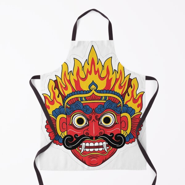 Item preview, Gini Jala Sanniya High Fever Mask Sticker - Flaming Demon designed and sold by bloomling.