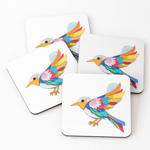 Item preview, Colorful Paper Collage Bird designed and sold by sharon1210.
