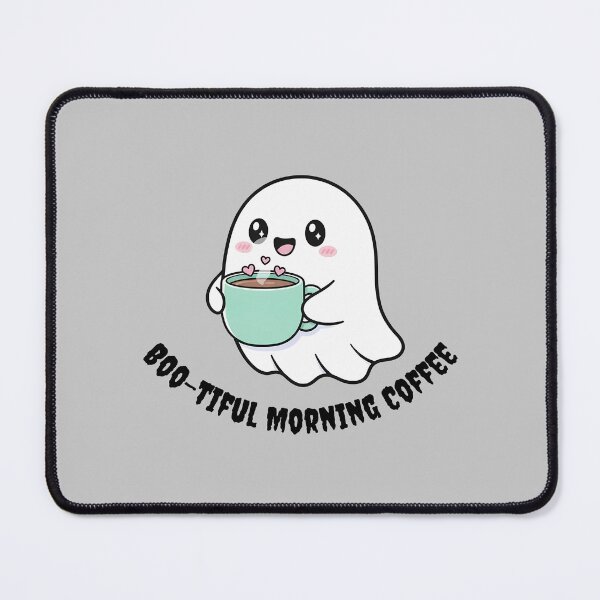Item preview, Boo-tiful Morning Coffee – Cute Kawaii Ghost Drinking Coffee Pastel Art designed and sold by Dino-Lune.