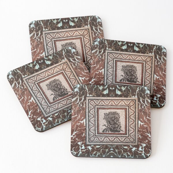 Item preview, GORGONE MEDUSA HEAD Antique Roman Mosaics designed and sold by BulganLumini.