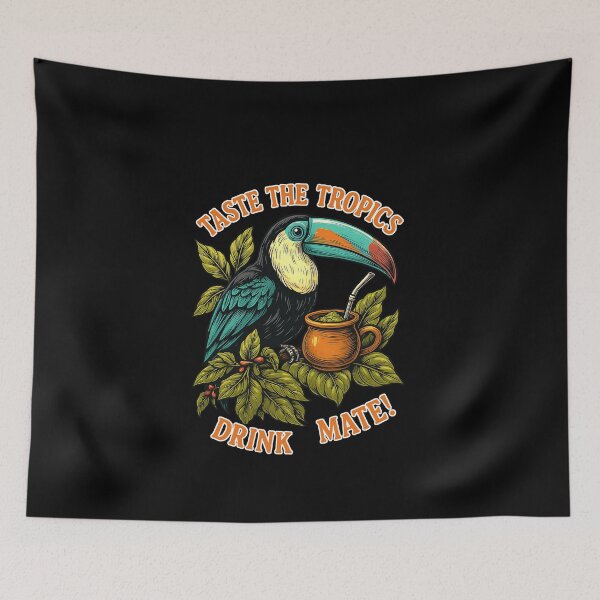 Item preview, Vintage Toucan with Yerba Mate – “Taste the Tropics” designed and sold by flamini.