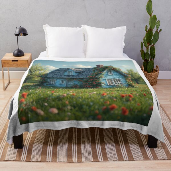 Item preview, “Blossomshade Cottage – A Rustic Blue Hideaway designed and sold by NaomiRut.