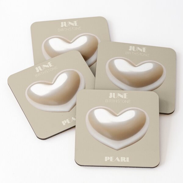 Item preview, June Birthstone - Pearl Heart Poster designed and sold by fatchairprint.