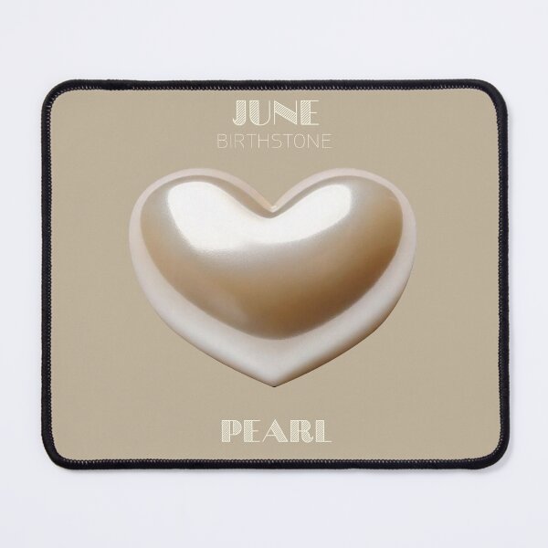 Item preview, June Birthstone - Pearl Heart Poster designed and sold by fatchairprint.