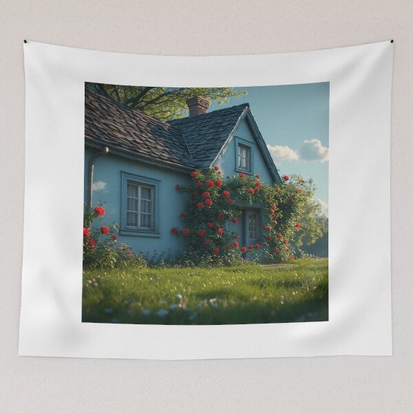Item preview, Roselight Cottage – A Blooming Blue Escape designed and sold by NaomiRut.