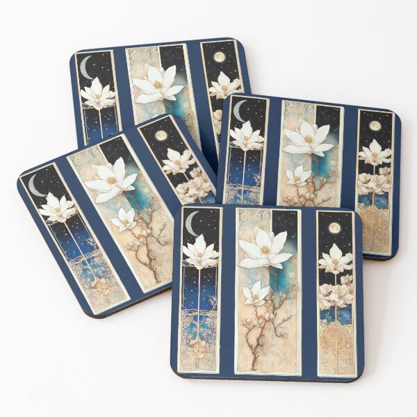 Item preview, Art Nouveau Celestial Magnolia Triptych designed and sold by LanaGustavsson.