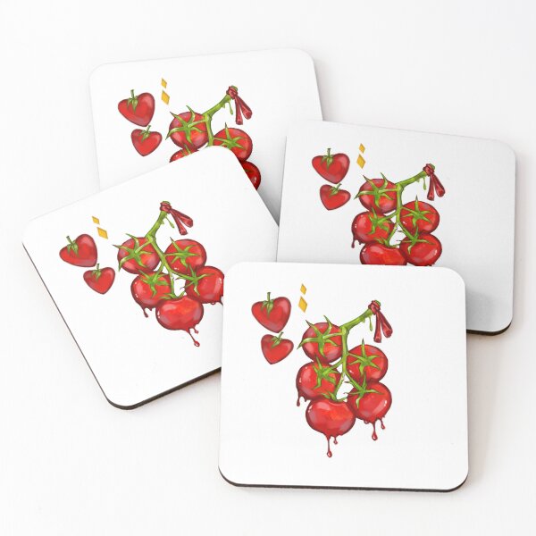Item preview, cute drawing of tomatoes and hearts designed and sold by Eyes_digitalart.
