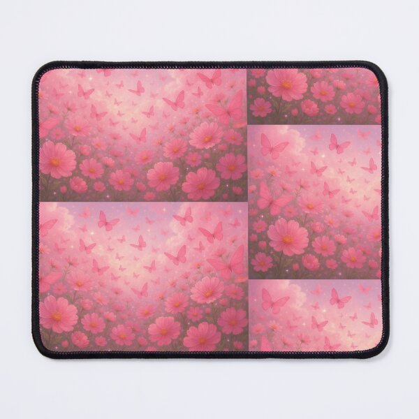Item preview, Pembe Kelebekler ve Işıltılı Çiçekler – Masalsı Doğa Sanatı designed and sold by Mervee11.