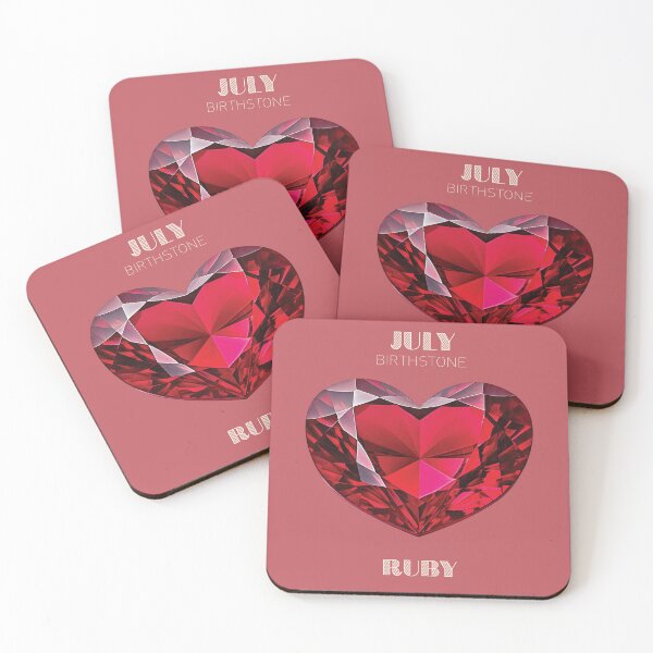 Item preview, July Birthstone - Ruby Heart Poster designed and sold by fatchairprint.