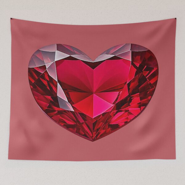Item preview, July Birthstone - Ruby Heart Poster designed and sold by fatchairprint.