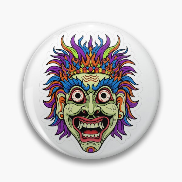 Item preview,  Pissu Sanniya Madness Mask Sticker - Insanity Demon Art designed and sold by bloomling.