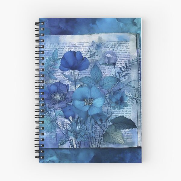 Item preview, Vintage Wild  Flower Journal Collection: Mood Indigo designed and sold by J Marielle Designs.