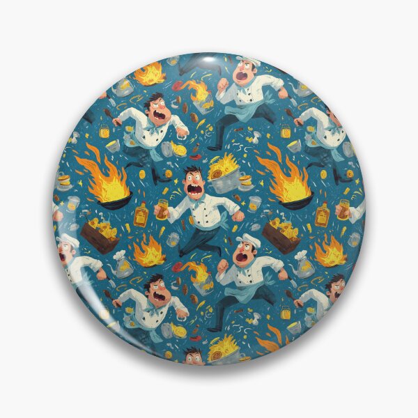 Item preview, Kitchen Chaos Cartoon Pattern – Funny Chefs in Stress designed and sold by Meiersbeste.