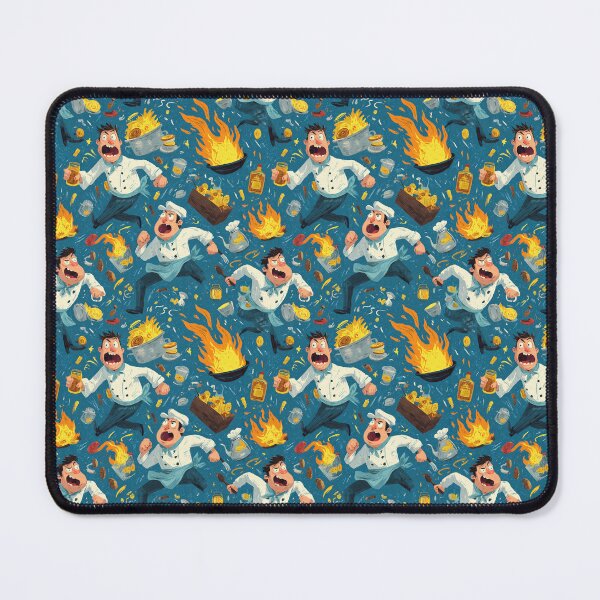 Item preview, Kitchen Chaos Cartoon Pattern – Funny Chefs in Stress designed and sold by Meiersbeste.