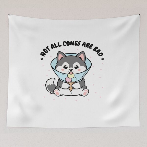 Item preview, Not All Cones Are Bad Alaskan Malamute Dog Cone - Funny Ice Cream designed and sold by The Real Life Symphony.