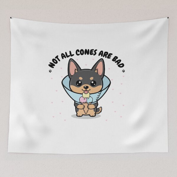 Item preview, Not All Cones Are Bad Australian Kelpie Dog Cone - Funny Ice Cream designed and sold by The Real Life Symphony.
