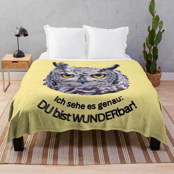 Item preview, Eagle owl look radiates positive energy: You are WONDERful! designed and sold by Katja LebenFreude.