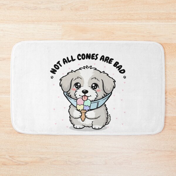 Item preview, Not All Cones Are Bad Bearded Collie Dog Cone - Funny Ice Cream designed and sold by The Real Life Symphony.