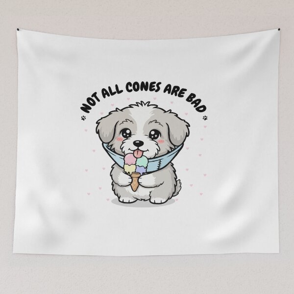 Item preview, Not All Cones Are Bad Bearded Collie Dog Cone - Funny Ice Cream designed and sold by The Real Life Symphony.