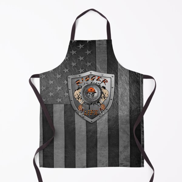 Item preview, Rigger Life Skull Badge– Orange Hard Hat Worker with Skulls and Chains designed and sold by artistwill.