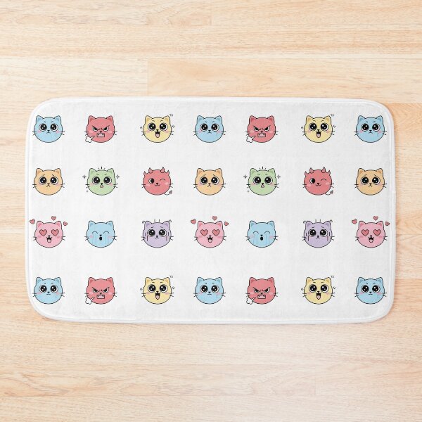 Item preview, Kawaii Cat Emoji Pack | Cute Pastel Kitty Face Expressions Collection designed and sold by PinFlick.