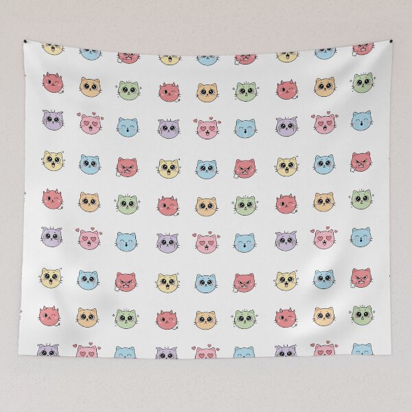Item preview, Kawaii Cat Emoji Pack | Cute Pastel Kitty Face Expressions Collection designed and sold by PinFlick.