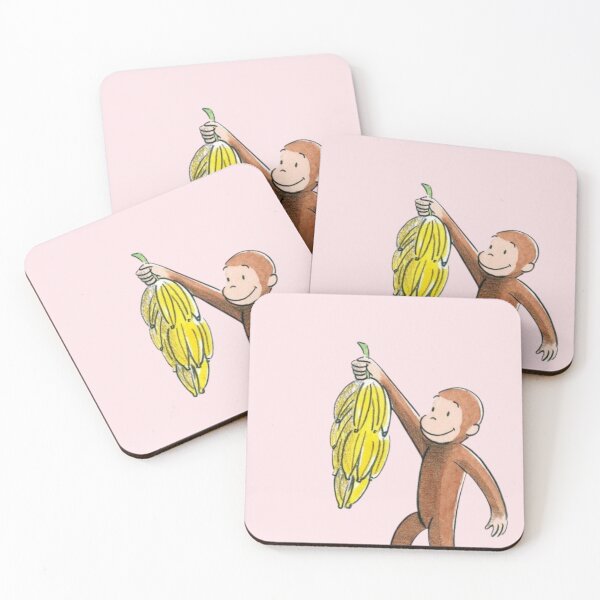 Item preview, George the curious with bananas designed and sold by Stickr.wld.