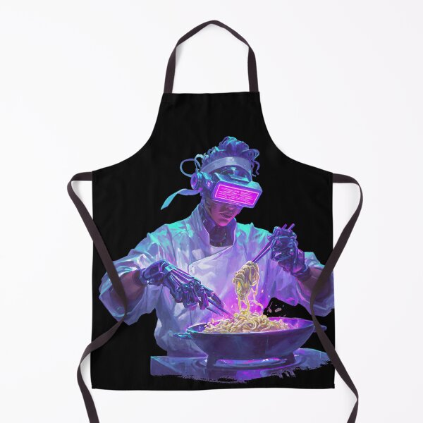 Item preview, Cyberpunk Chef – Futuristic Neon Design with VR Glasses designed and sold by Meiersbeste.