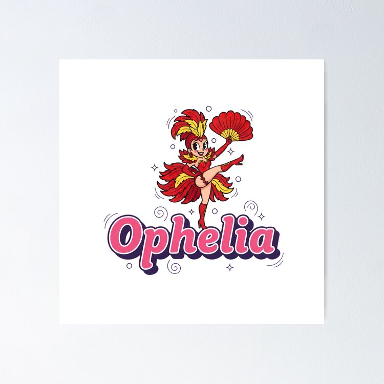 Poster Showgirl Ophelia Feather Fan Dancer