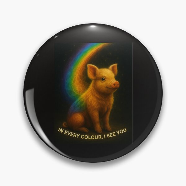 Item preview, “Rainbow Roots – In Every Colour, I See You (Mini Pig)” designed and sold by GeoWild Designs.