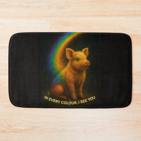 Item preview, “Rainbow Roots – In Every Colour, I See You (Mini Pig)” designed and sold by GeoWild Designs.